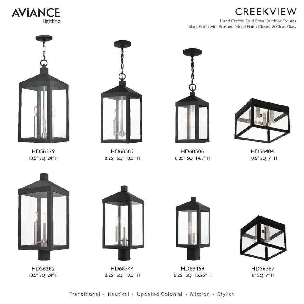 Nyack Modern Black Nickel 3-Light Indoor/Outdoor LED Pendant