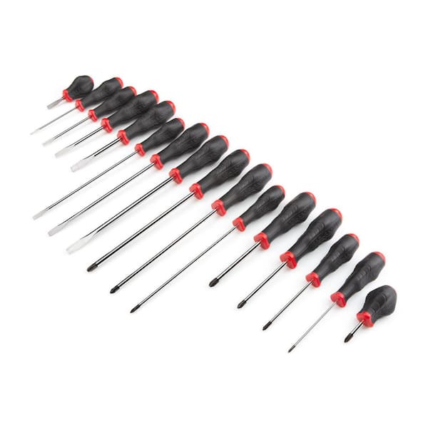 TEKTON High-Torque Chrome Blade Screwdriver Set, 16-Piece (#0-#3,1/8-5/16 in.)