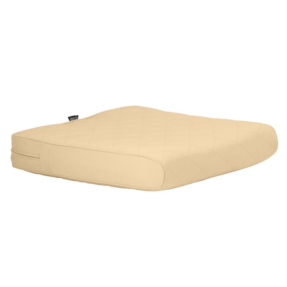 Chamomile Quilted Outdoor Chaise Lounge Cushion Cover, 72" x 21"
