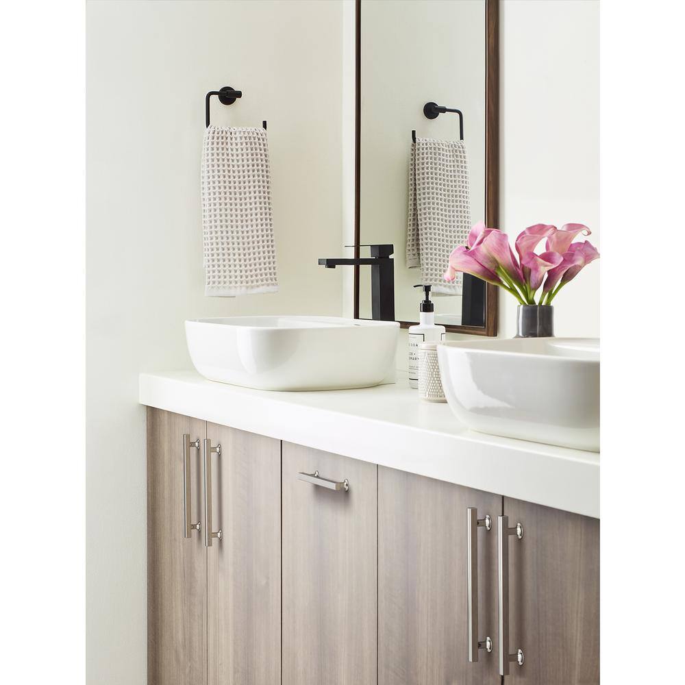Polished Nickel Modern Cabinet Drawer Pull with Mounting Hardware