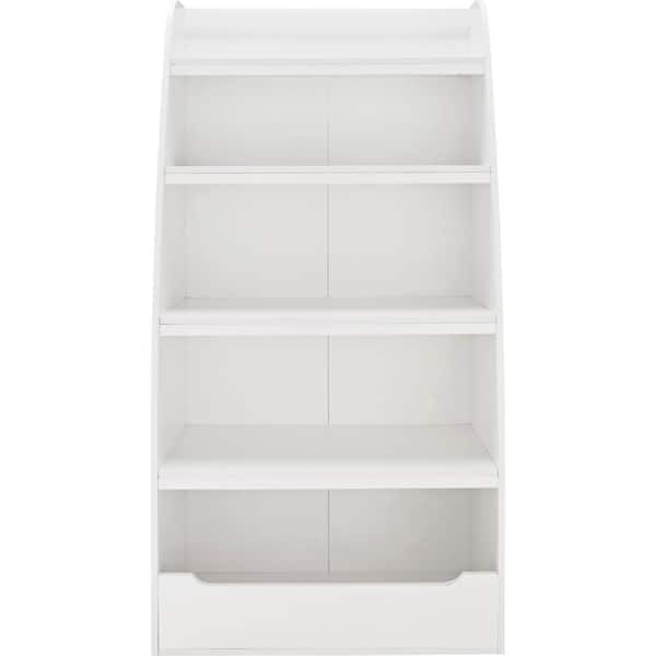 Ameriwood Home Neptune Kids White 4-Shelf Bookcase
