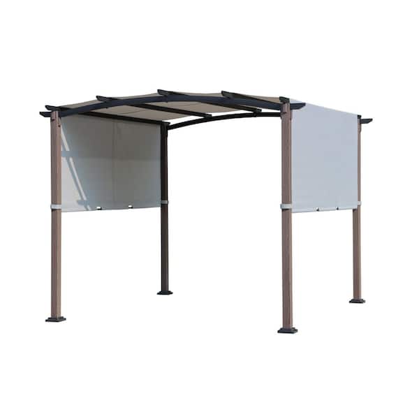 10 ft. x 10 ft. Easy Assembly Pergola with Privacy Canopy