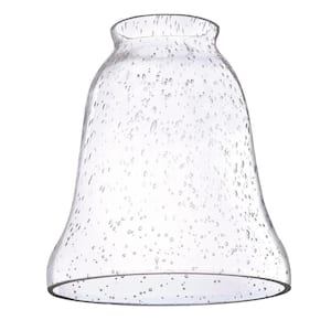 5-1/4 in. Handblown Clear Seeded  Glass Bell Pendant Shade with 2-1/4 in. Fitter