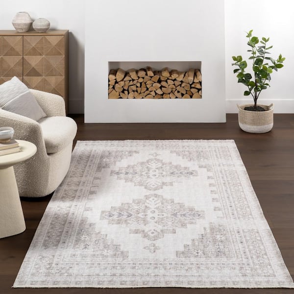 ACM Furniture PO RUG 133*200 ラグ nuLOOM Alexia Traditional Machine Washable Grey 8 ft. x 10