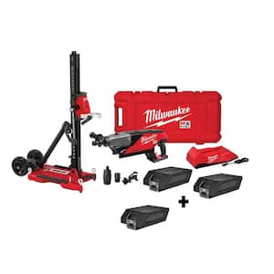 MX FUEL Lithium-Ion Cordless Handheld Core Drill Kit with Stand & (1) Lithium-Ion REDLITHIUM XC406 Battery Pack