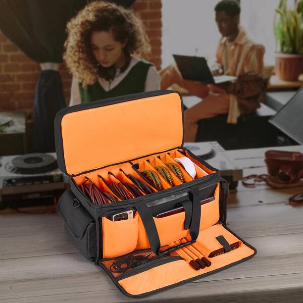 SVOPES DJ Cable File Bag, 1200D Oxford Fabric, 9 Detachable Dividers, Padded Shoulder Strap, 23.6 x 11.8 x 12.7 in., Black DJSNB1200DNJTF6JEV0-V0913 - The Home Depot SVOPES DJ Cable File Bag, 1200D Oxford Fabric, 9 Detachable Dividers, Padded Shoulder Strap, 23.6 x 11.8 x 12.7 in., Black DJSNB1200DNJTF6JEV0-V0913 - The Home Depot