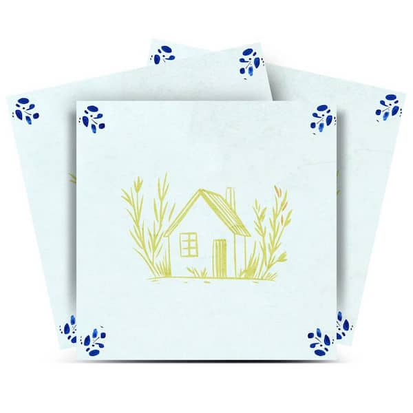 MI ALMA Yellow D68 4 in. x 4 in. Vinyl Peel and Stick Tile (24 Tiles, 2.67 sq. ft. /pack)