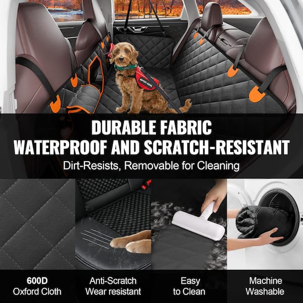 VEVOR 52 x 23.5 in Dog Car Seat Cover for Back Seat Waterproof 600D for Cars QBDX52235INC0310CV0