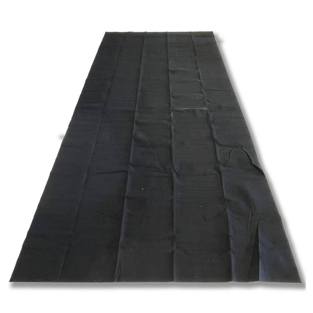 7.3 ft. W x 20 ft. L Black Vinyl Scrip Garage Flooring