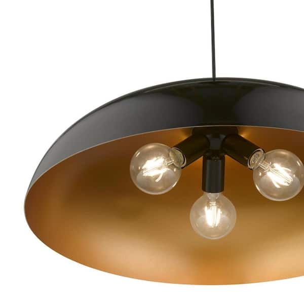 AVIANCE LIGHTING Hansberry 3-Light Shiny Black Large Pendant