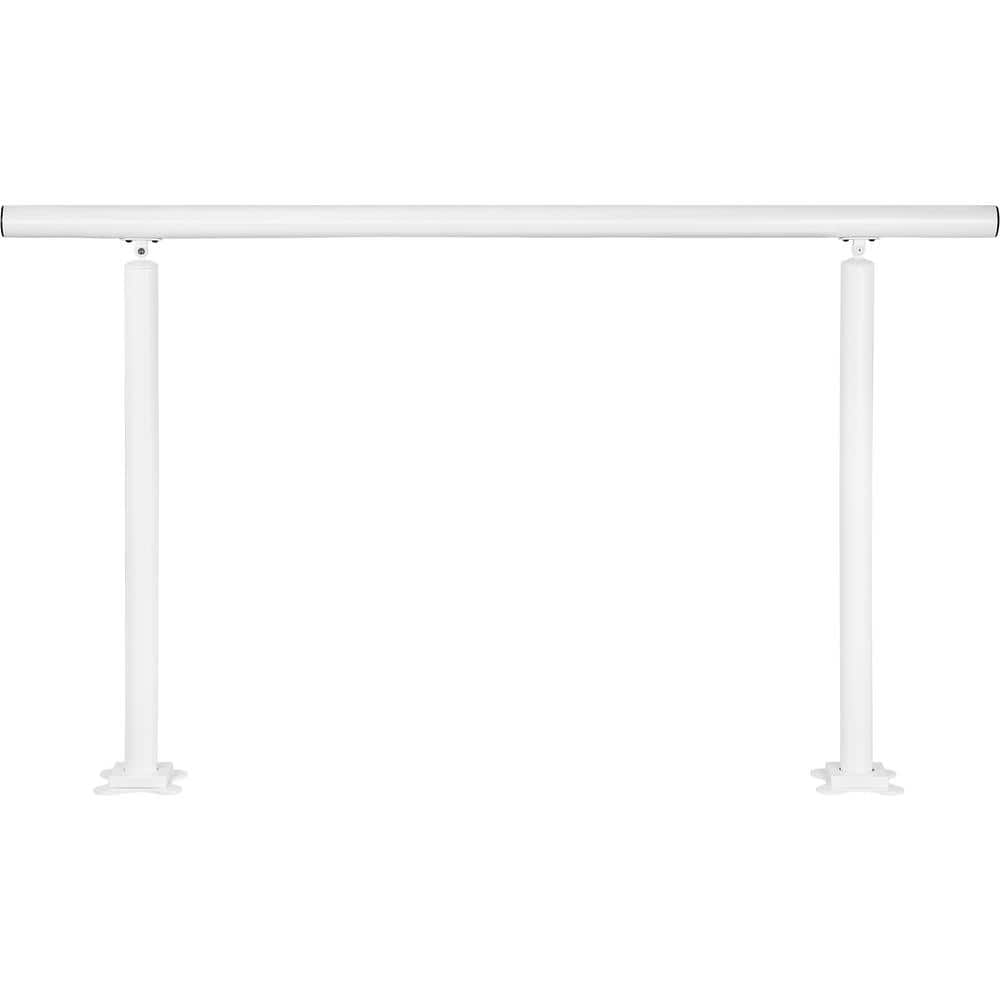 5 ft. 35.8 in. H x 62 in. W, Adjustable White Aluminum Handrail Outdoor Stair Railing Kit, for 0-5 Steps, Elderly. price history on PriceWatchPro