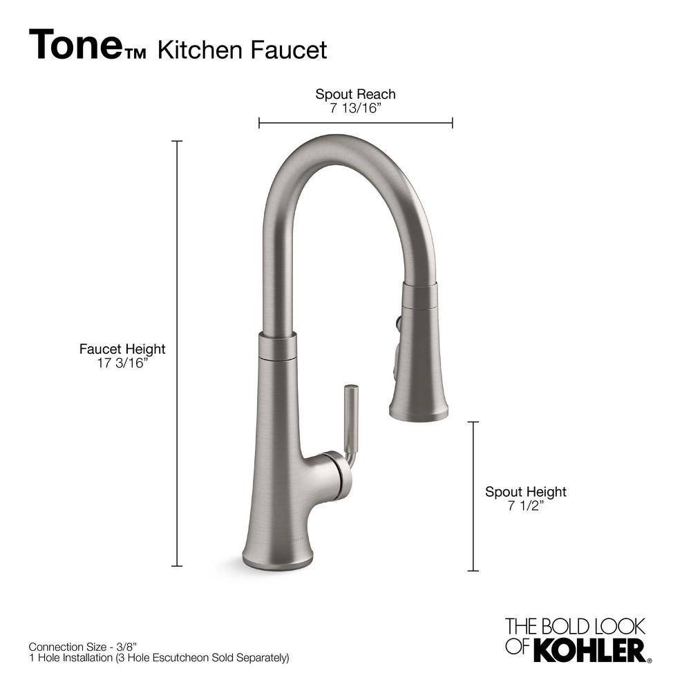 Matte Black Single Handle Pull Down Kitchen Faucet with Spray