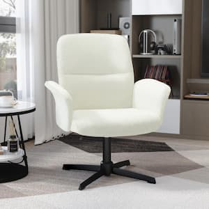THOMA Contemporary Beige Swivel Leisure Chair for Modern Lifestyles - Height Adjustable, Ergonomic Design, Skin-Friendly