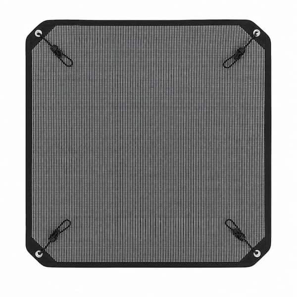 1-Pack Black Universal Outdoor AC Cover, Breathable Mesh Water Resistant Protection with Airflow for All Seasons