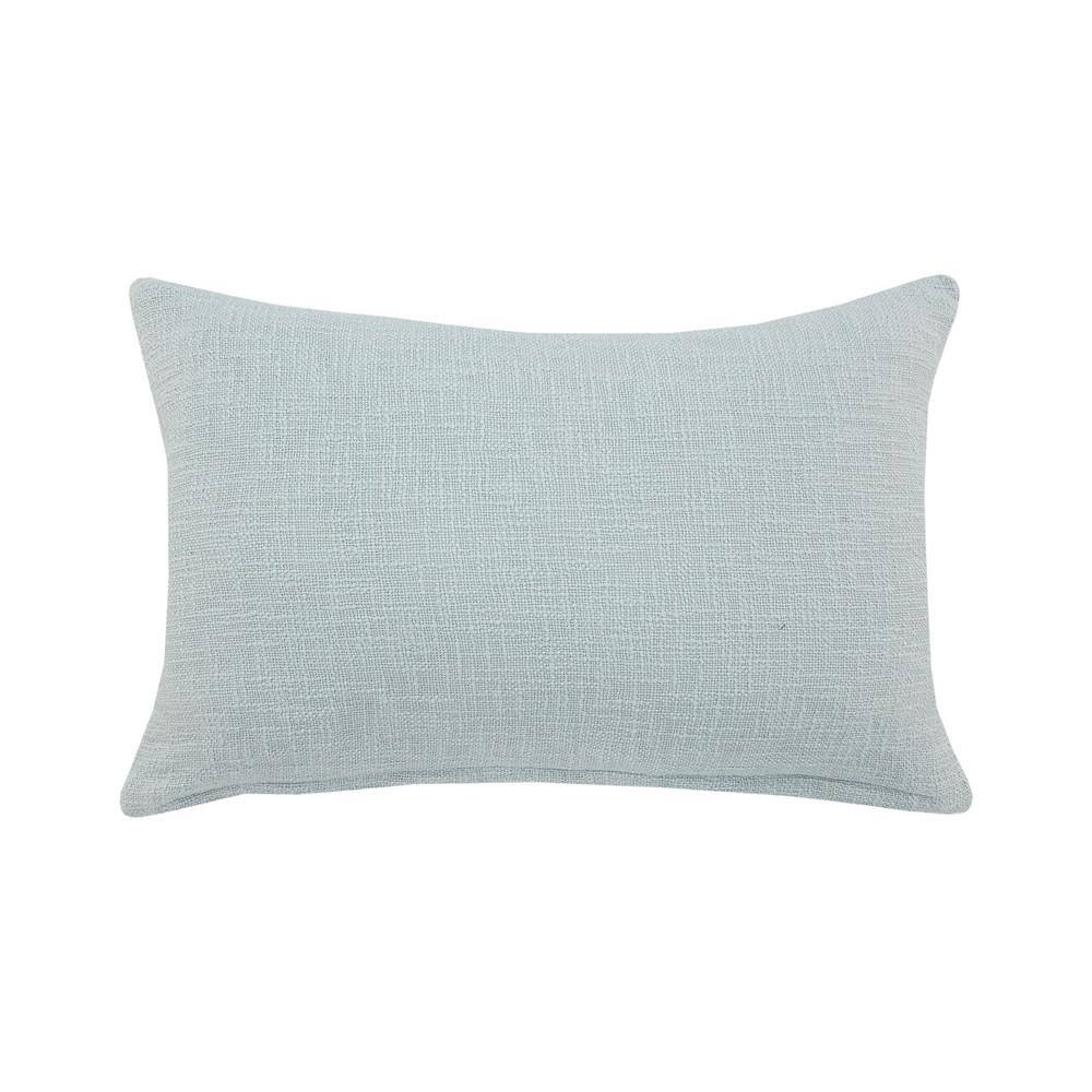 Light Blue Shag Diamond Cotton Throw Pillow with Polyester Insert