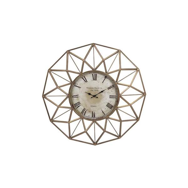 Unbranded Ventura 33 in. x 33 in. Round Iron Wall Clock