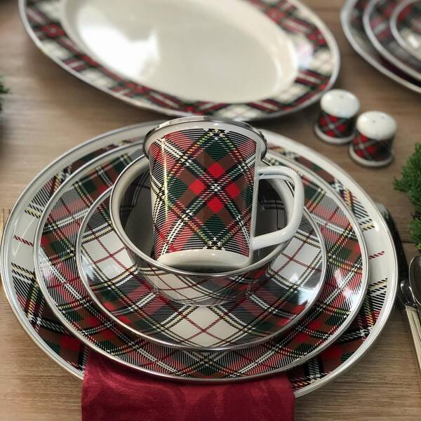 Plaid dinnerware sets best sale