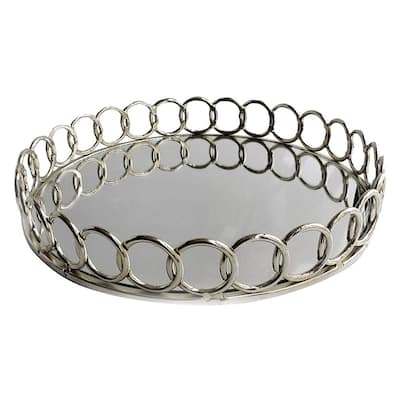 Silver Serving Trays Serveware, Silver Round Tray