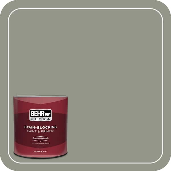 BEHR ULTRA 1 qt. #ECC-36-1 Shady Willow Extra Durable Flat Interior Paint & Primer