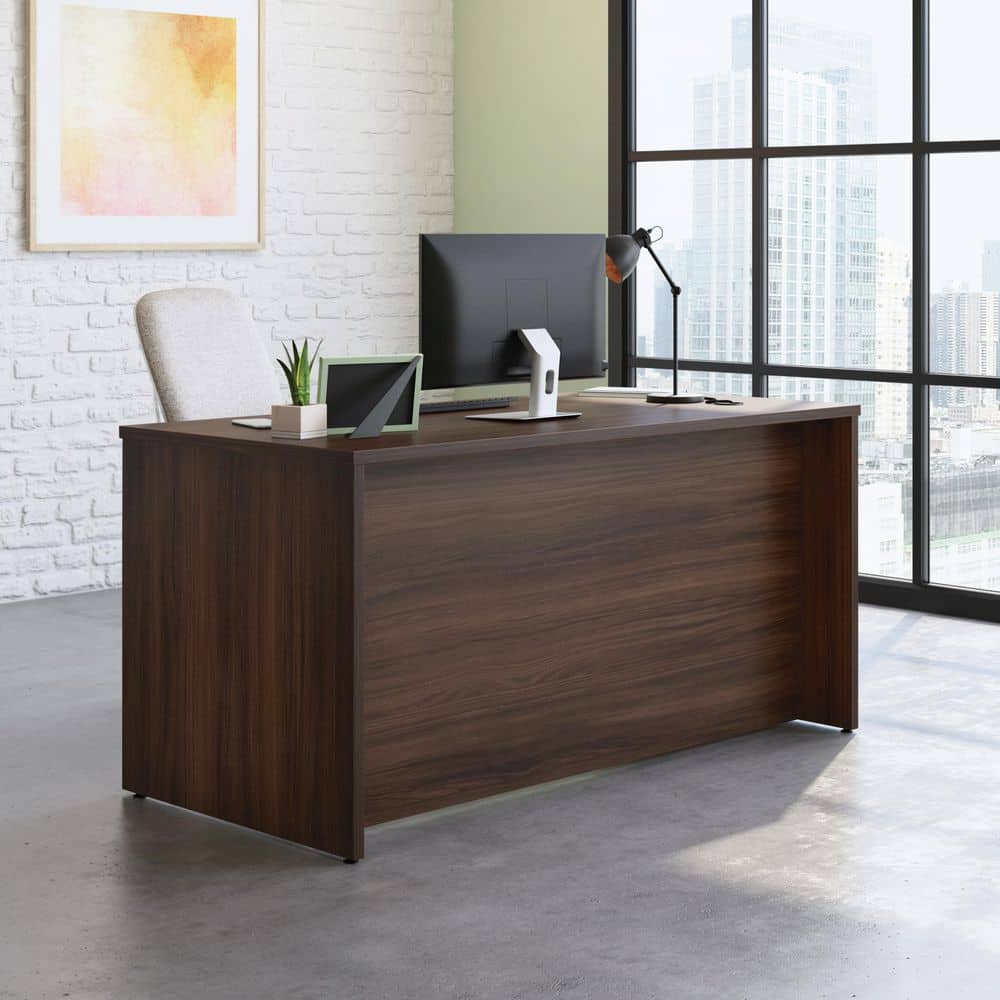 Noble Elm 60" Wood Desk with Power Outlet