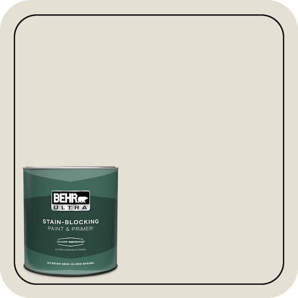BEHR ULTRA 1 qt. #BWC-17 Shark Tooth Extra Durable Semi-Gloss Enamel Interior Paint & Primer