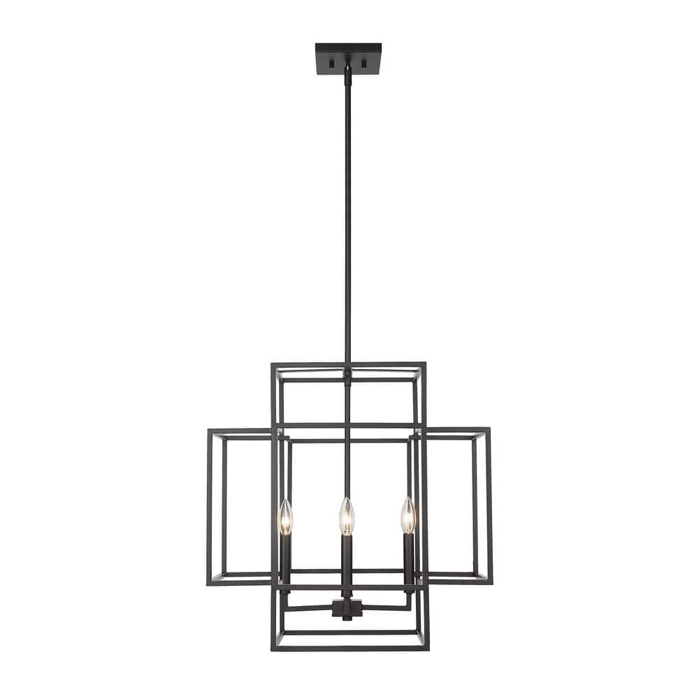 Titania 22" Matte Black Contemporary Indoor/Outdoor Pendant