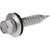 Everbilt #10 x 1 in. Flange Hex Head Hex Drive Self-Piercing Screw with Neoprene Washer 1 lb.-Box (128-Piece) 116038