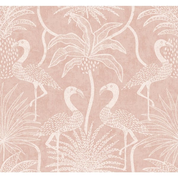 Biscayne Coral Pink Flamingo Beach Wallpaper