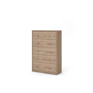Portland 5 Drawer Jackson Hickory Chest of Drawers 42.56 in. H x 28.5 in. W x 11.73 in. D