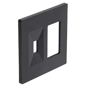 Maple Hill Black 2-Gang 1-Toggle / 1-Decorator / Rocker Plastic Wall Plate