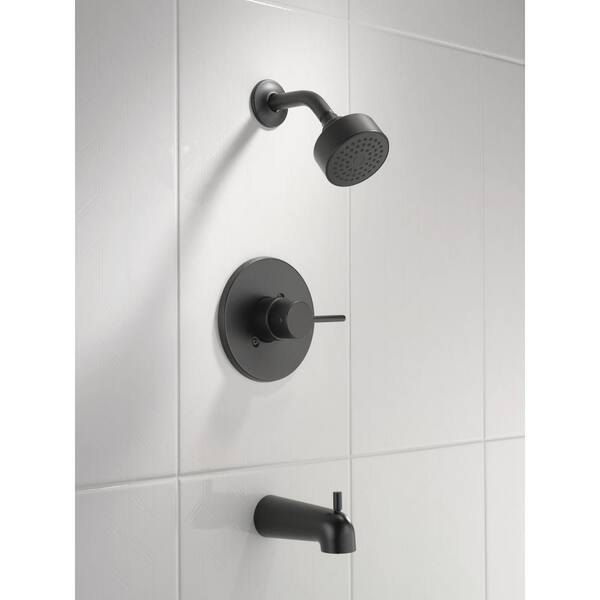 NEW! Delta Modern on sale Matte Black 1-handle Bathtub and Shower Faucet