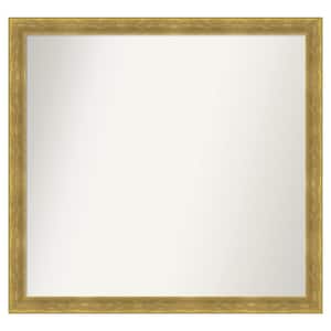 Angled Gold 35.25 in. x 33.25 in. Custom Non-Beveled Matte Wood Framed Bathroom Vanity Wall Mirror