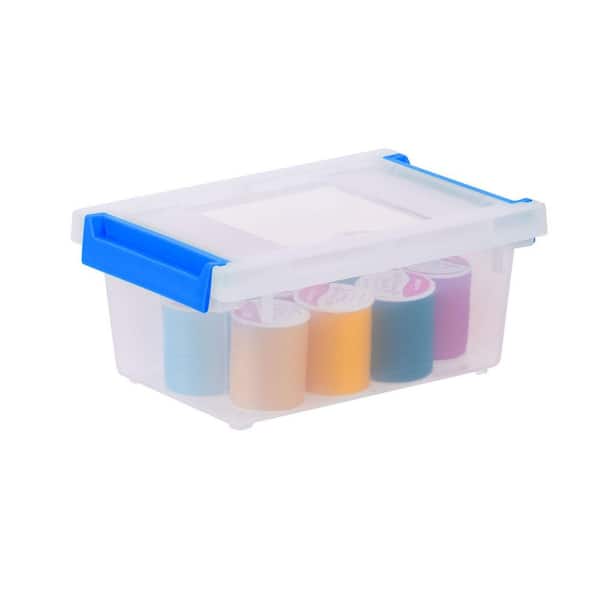 IRIS 1 qt. Plastic Storage Clip Box, Clear (6-Pack) 500607 - The