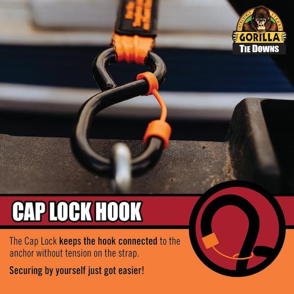 Gorilla - 16 ft. x 1.25 in. Medium Duty Tie Down Ratchet Strap (2-Pack)