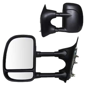 Towing Mirror for 00-05 Ford Excursion 99-07 F250/F350/F450/F550 Extendable Textured Black Fold Pair Manual
