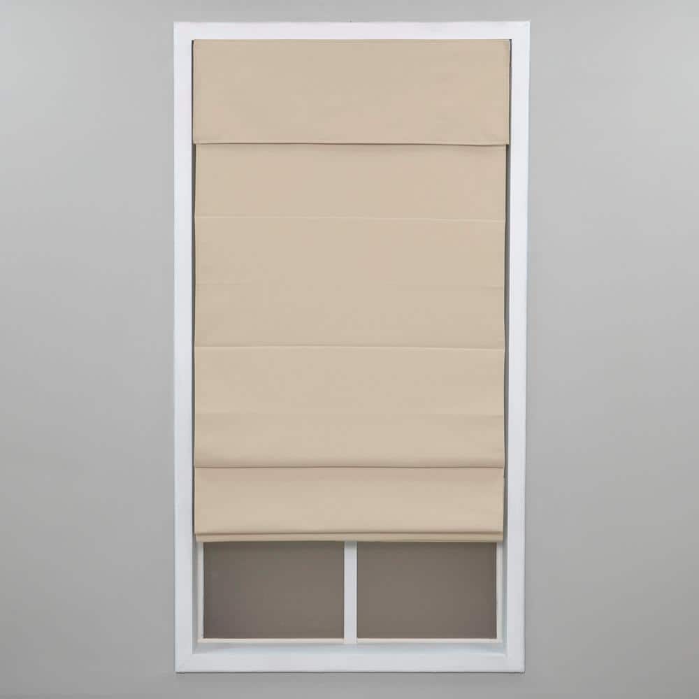 Khaki Cordless Blackout Energy-Efficient Cotton Roman Shade 49 in. W x 72 in. L price history on PriceWatchPro