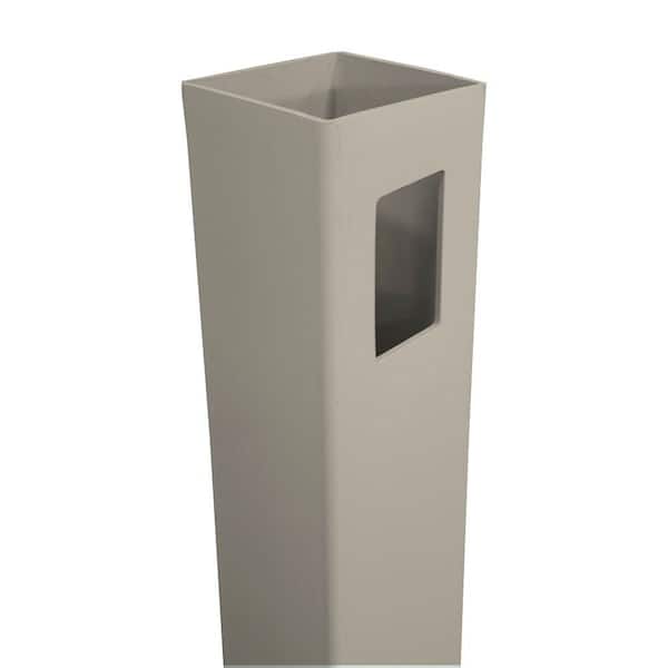 5 in. x 5 in. x 11.6 ft. Khaki Vinyl Fence End Post