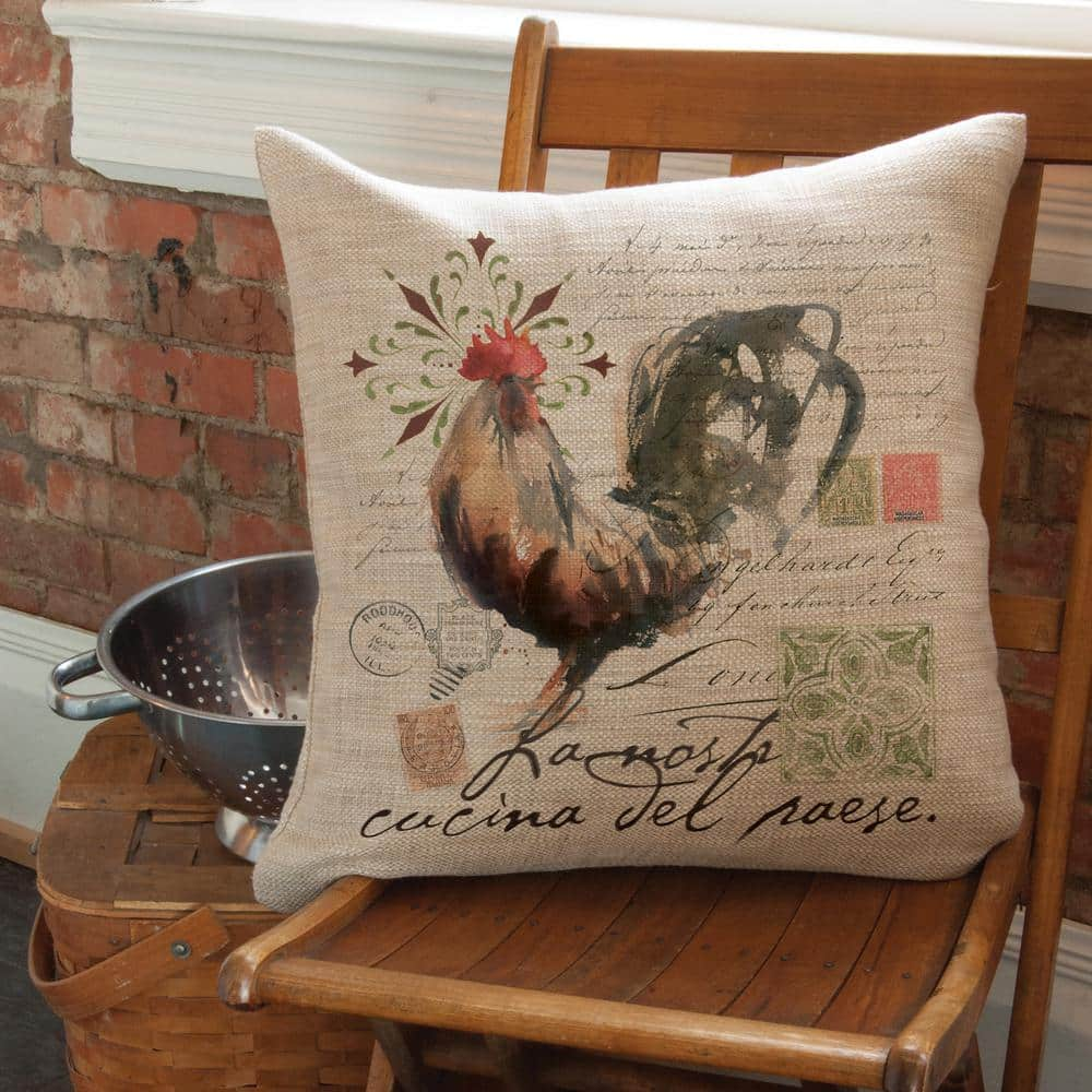 French country rooster chair cushion online pad