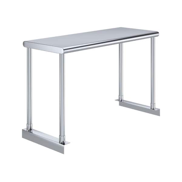 12 in. Wide x 30 in. Long x 18 in. High Stainless Steel Single Overshelf for 30 in. Long Kitchen Prep Table