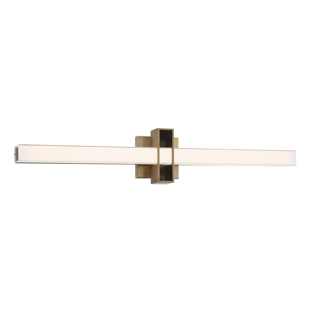 Major 32 in. Aged Brass LED Vanity Light Bar with Frosted Aquarium Glass price history on PriceWatchPro
