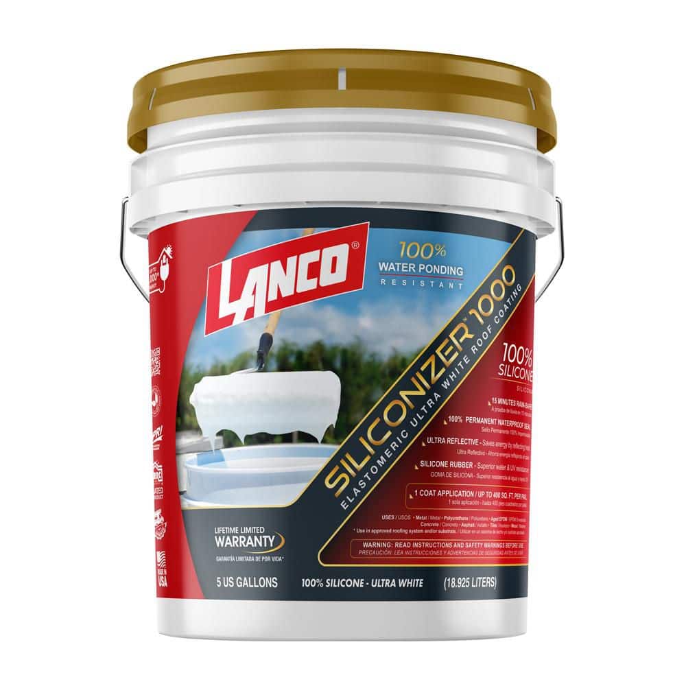 Lanco Siliconizer 1000 5 gal. 100% Silicone White Roof
