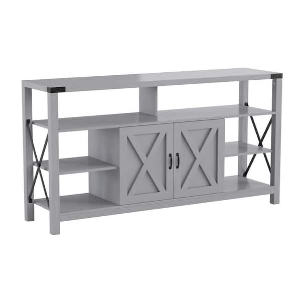 Carnegy Avenue 31.75 in. Coastal Gray Entertainment Center Drawer Fits Up to in.