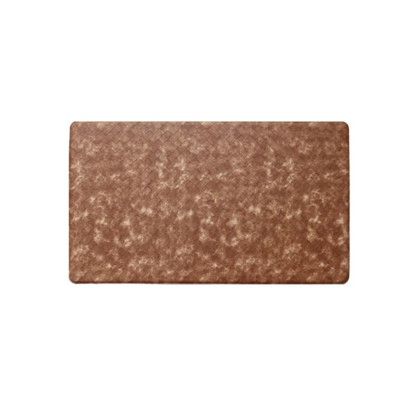 J&V Textiles 24 x 36 Embossed Anti-Fatigue Kitchen Mat in Brown