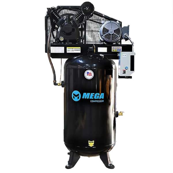Mega Compressor 80 Gal. 7.5 HP 175 PSI Electric Upright Air Compressor with Mag Starter
