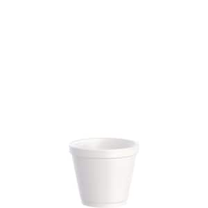 8 oz. White Foam Food Containers, Squat (1000-Pack)