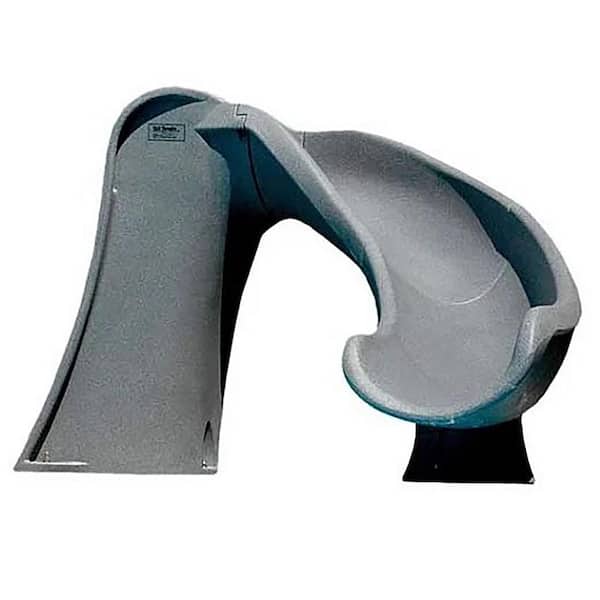 Cyclone Pool Slide, Gray Granite, Right Curve