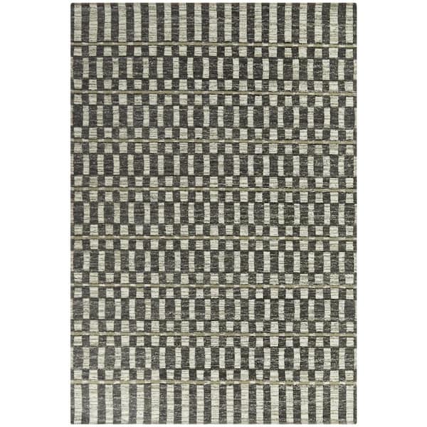 Lynes Brown 5 ft. x 7 ft. Checkered Area Rug