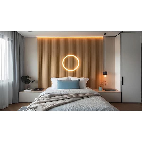Ejoy 93 in. x 6 in. x 0.8 in. Solid Wood Wall Cladding