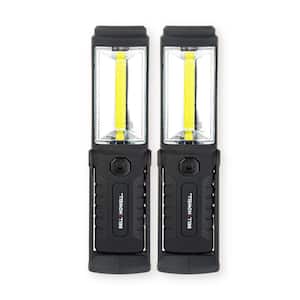 TacTorch Super Bright LED Light, Handheld, Magnetic Base, Swivel, Hanging Hook (2-Pack)