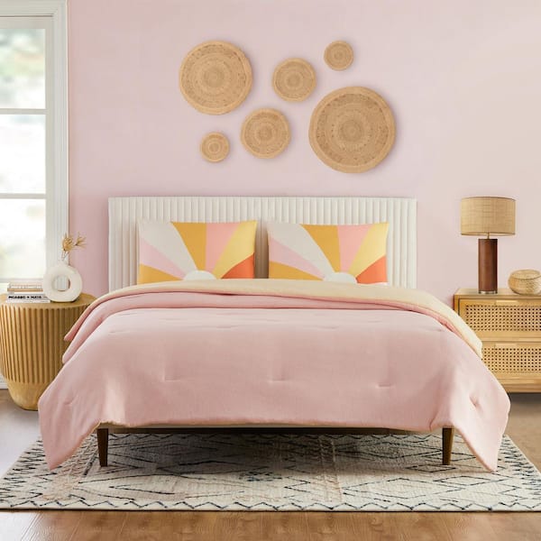 Seize The Day Pink 2-Piece Microfiber Twin Comforter Set